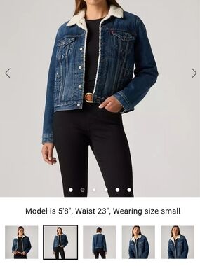 Levi's Sherpa-Lined Denim Jacket in Dark Blue
